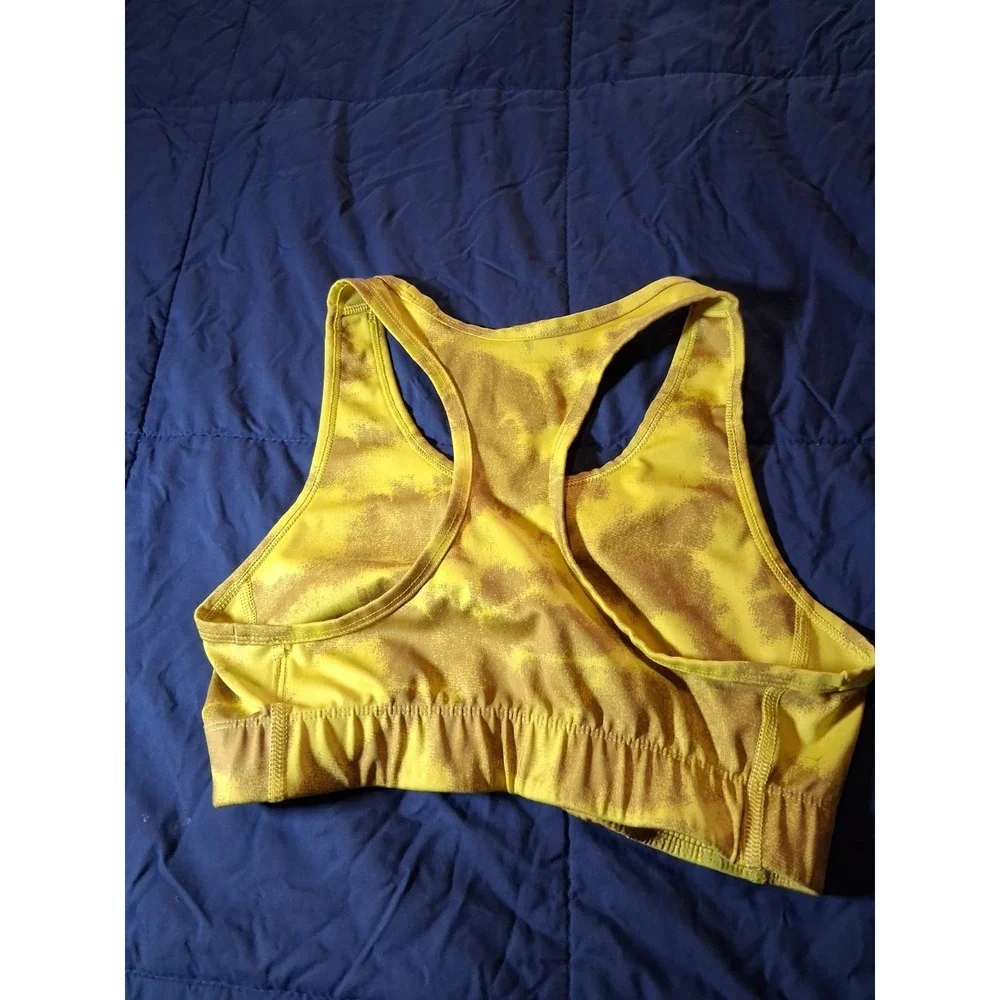 The North Face Sports‎ Bra Women Medium Gold Camo Racerback  Wide Strap